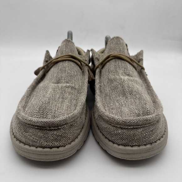 Hey Dude Wally Ascend Woven Walnut Brown Slip On Unisex Men's 9/Womens 11 Shoes - Picture 8 of 15